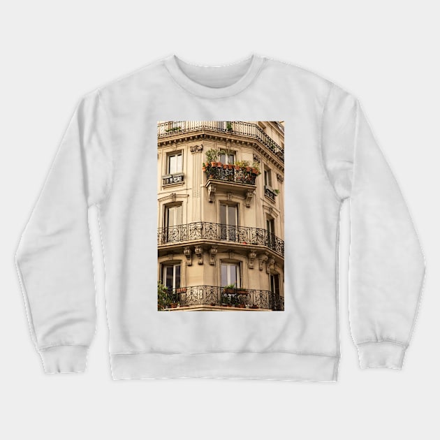 Parisian Building Facades - 2 © Crewneck Sweatshirt by PrinceJohn